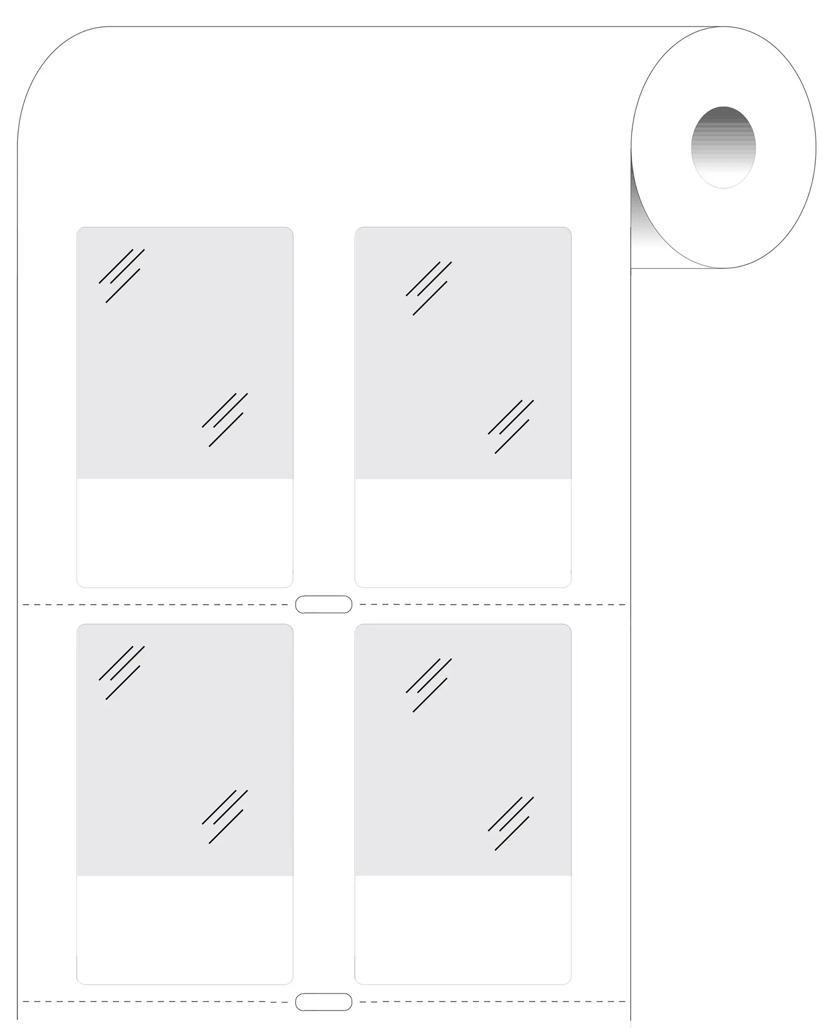 Produktfoto 1 von Brady Kabeletiketten B. 38.1 mm für BBP11, BBP12, PR Plus, THT 76 mm, Kerndrucker 2000 Per Pack auf Weiß 63.5 mm
