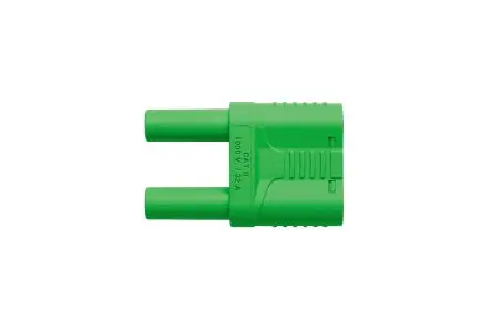Produktfoto 1 von Schutzinger 4 mm Stecker Grün Bananenstecker, Kontakt Nickel