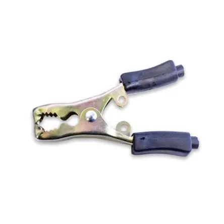 Produktfoto 1 von Mueller Electric Bichromatierter Stahl 13 mm Krokodilklemme, Schwarz, 40A Polyvinylchlorid Isoliert