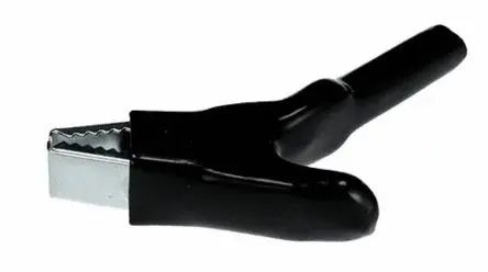 Produktfoto 1 von Mueller Electric Stahl zinkplattiert 15 mm Krokodilklemme, Schwarz, 25A Polyvinylchlorid Isoliert