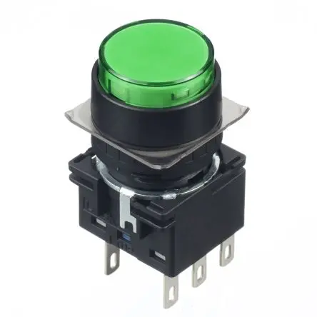 Produktfoto 1 von Idec LB Druckschalter Beleuchtet Tastend Ø 16 mm, 2-poliger Umschalter / 5A 30 V dc 125 V ac, IP65