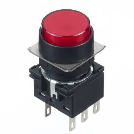 Produktfoto 1 von Idec LB Druckschalter Beleuchtet Tastend Ø 16 mm, 2-poliger Umschalter / 5A 30 V dc 125 V ac, IP65