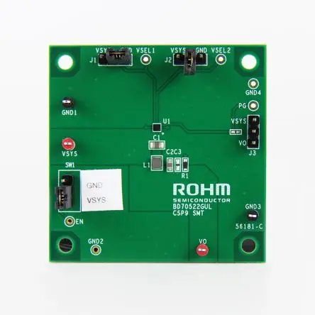 Produktfoto 1 von ROHM BD70522GUL Evaluierungsplatine Abwärtswandler, Evaluierungsplatine Buck Schaltregler, für Abwärtswandler BD70522GUL