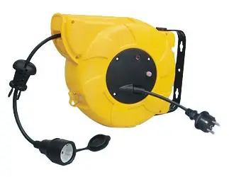 Produktfoto 1 von RS PRO Kabeltrommel, 16 m, 1-fach, Typ F IP44 230V ac Aufrollautomatik