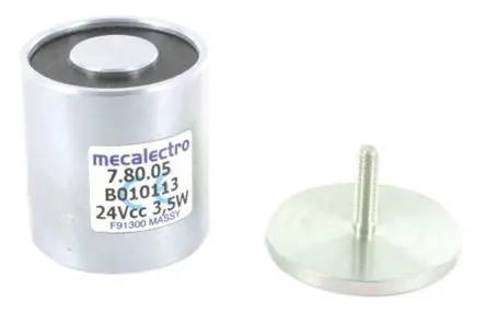Produktfoto 1 von Mecalectro Haltemagnet, 120 N, 24V dc, ø 30 mm