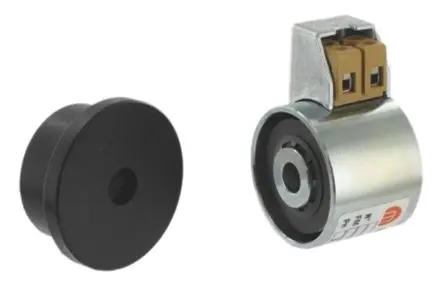 Produktfoto 1 von Mecalectro Haltemagnet, 200 N, 24V dc, ø 42 mm, Wechselstrom/Gleichstrom