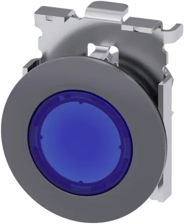 Produktfoto 1 von Siemens SIRIUS ACT Drucktastenkopf Ø 30 mm, Blau Rastend Rund Rund Kunststoff, IP66