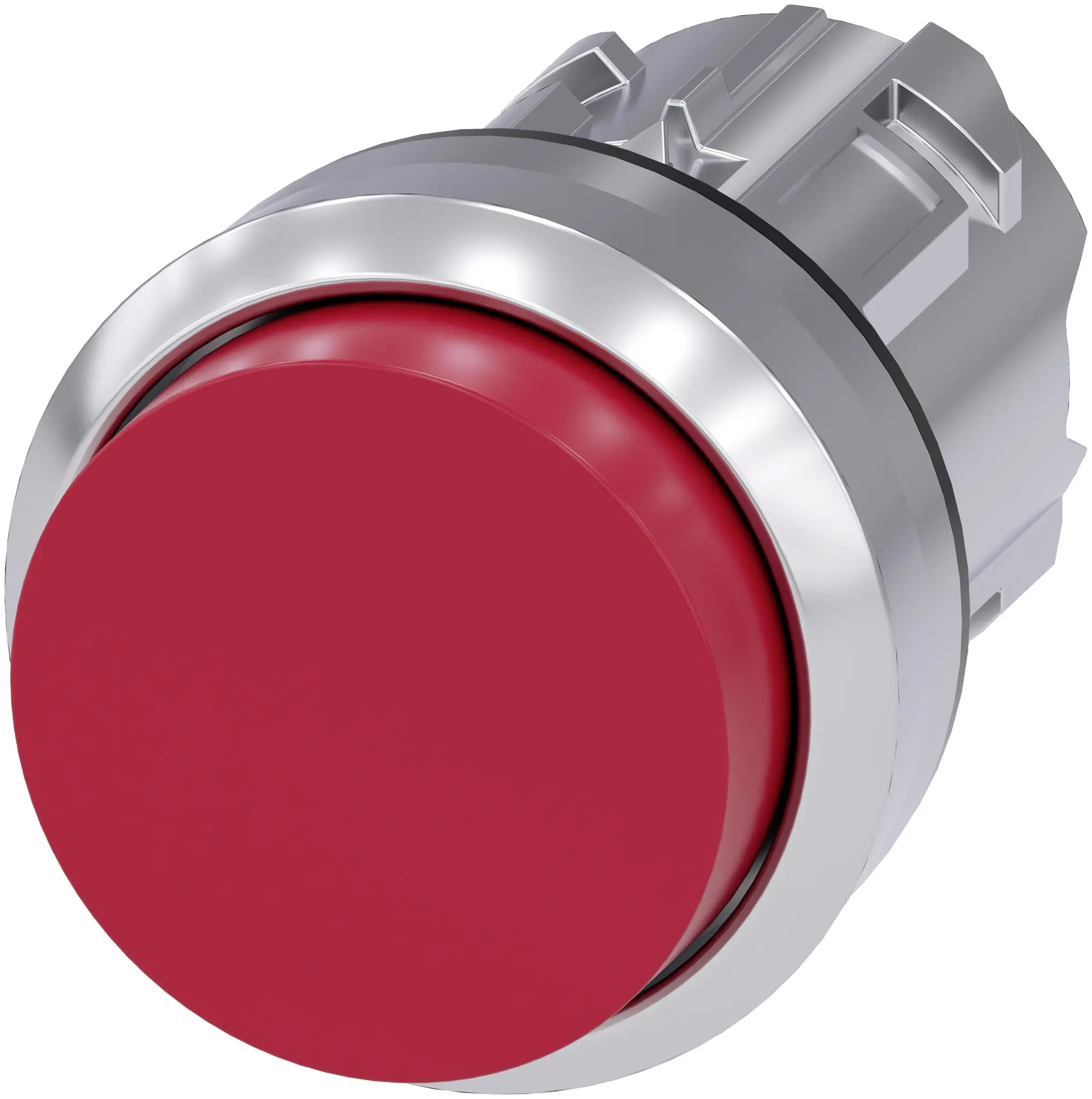 Produktfoto 1 von Siemens 3SU1 Druckschalter Ø 22 mm, Rot Rastend Rund Rund Kunststoff, IP66