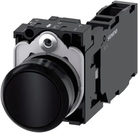 Siemens SIRIUS ACT 3SU11 Druckschalter Frontplattenmontage Ø 22 mm, 1-poliger Umschalter Schwarz, IP66, IP67, IP69K