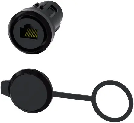 Produktfoto 1 von Siemens 3SU1900 Buchse Kat. 6 RJ45-Steckverbinder, 1-Port Kabel Gerade