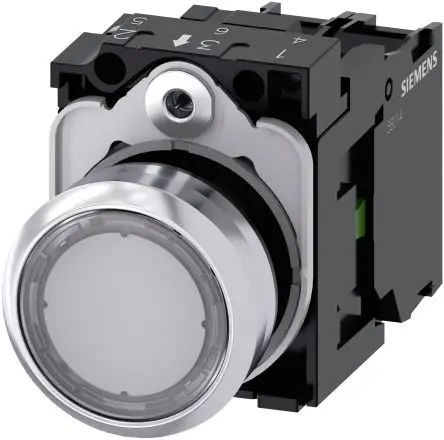 Produktfoto 1 von Siemens SIRIUS ACT 3SU11 Druckschalter Beleuchtet Trennplatte Ø 22 mm, SPST lichtdurchlässig, IP66, IP67, IP69K