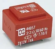 Myrra Printtrafo, Trafo 230 V ac / 18 V ac 2  Ausg. 2 VA 32.6 mm x 27.6 mm x 27.3 mm 100 g Durchsteckmontage