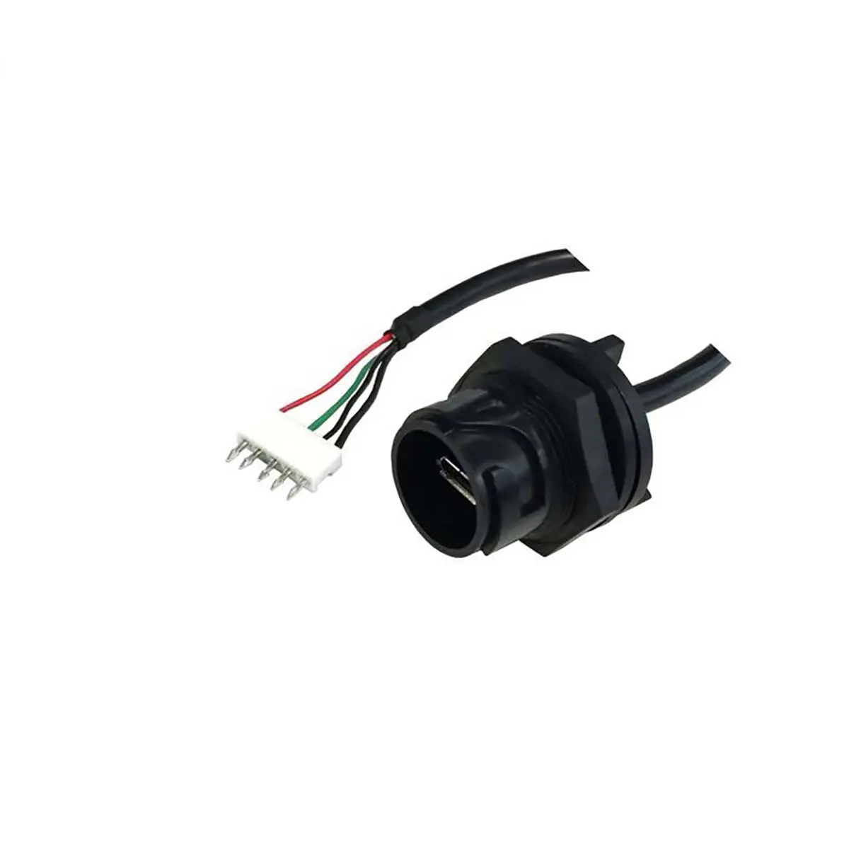 Produktfoto 1 von Bulgin USB-Kabel, 24-polig, Stiftleiste / USB C, 160mm USB 2.0 Schwarz