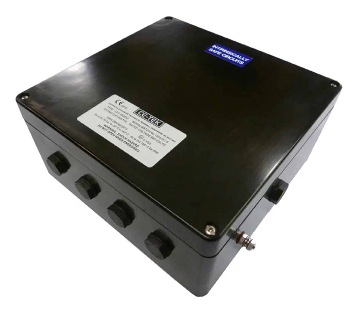 Produktfoto 1 von CE-TEK CEP-PA GF Polyester Abzweigdose Schwarz IP66 40 ATEX Breite 120 mm Höhe 255 mm Länge 250 mm