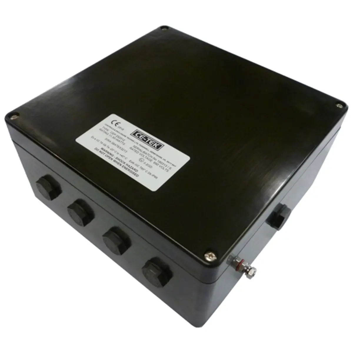 Produktfoto 1 von CE-TEK CEP-PA GF Polyester Abzweigdose Schwarz IP66 ATEX Breite 120 mm Höhe 55 mm Länge 250 mm