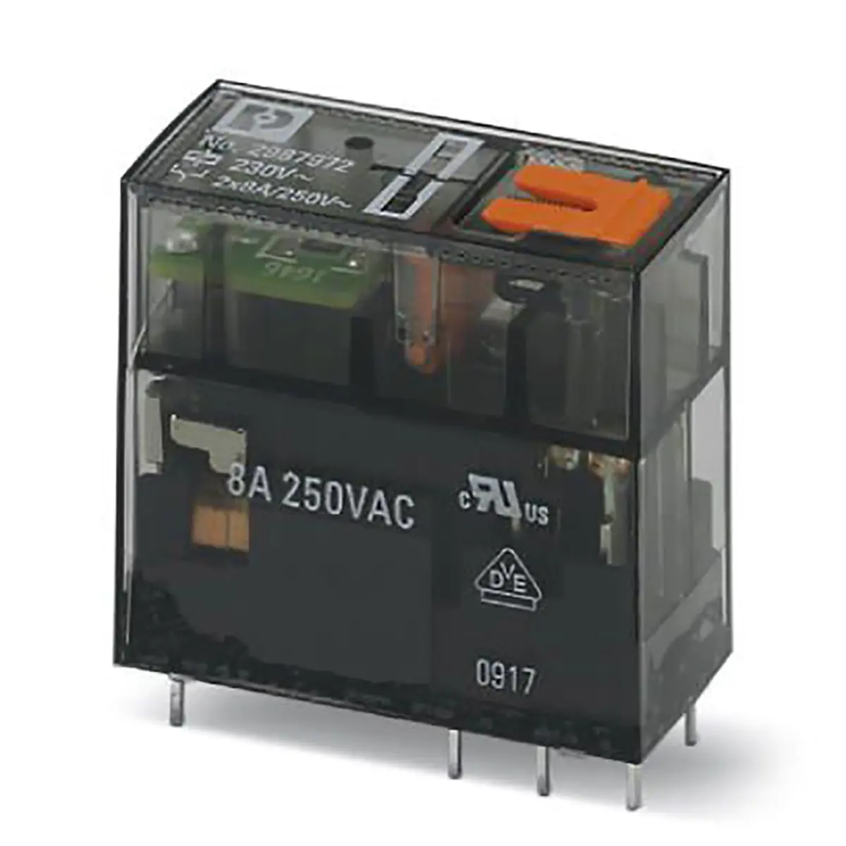 Produktfoto 1 von Phoenix Contact 230V ac Spule 2-poliger Wechsler 8A 810mW Monostabiles Relais