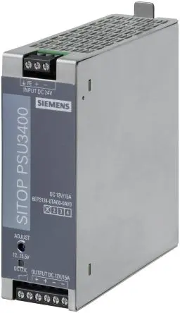 Produktfoto 1 von Siemens SITOP PSU3400 DC/DC Konverter, 12V dc OUT 15 A DIN-Hutschiene 32V dc 200 W 70 °C 70 °C