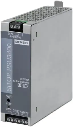Produktfoto 1 von Siemens SITOP PSU3400 DC/DC Konverter, 24V dc OUT 10 A DIN-Hutschiene 32V dc 260 W 70 °C 70 °C