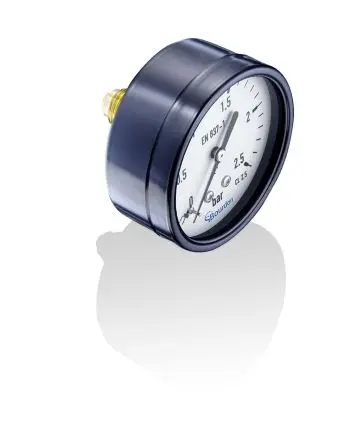 Produktfoto 1 von Bourdon MAT3 Manometer 63 mm 1 bar → 0 bar ±2.5 % Stahl Gehäuse G 1/4