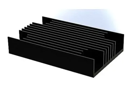SPREADFAST HS Kühlkörper für DC/DC-Wandler mit 1/4 Brick, 58 mm x 37mm x 11 mm