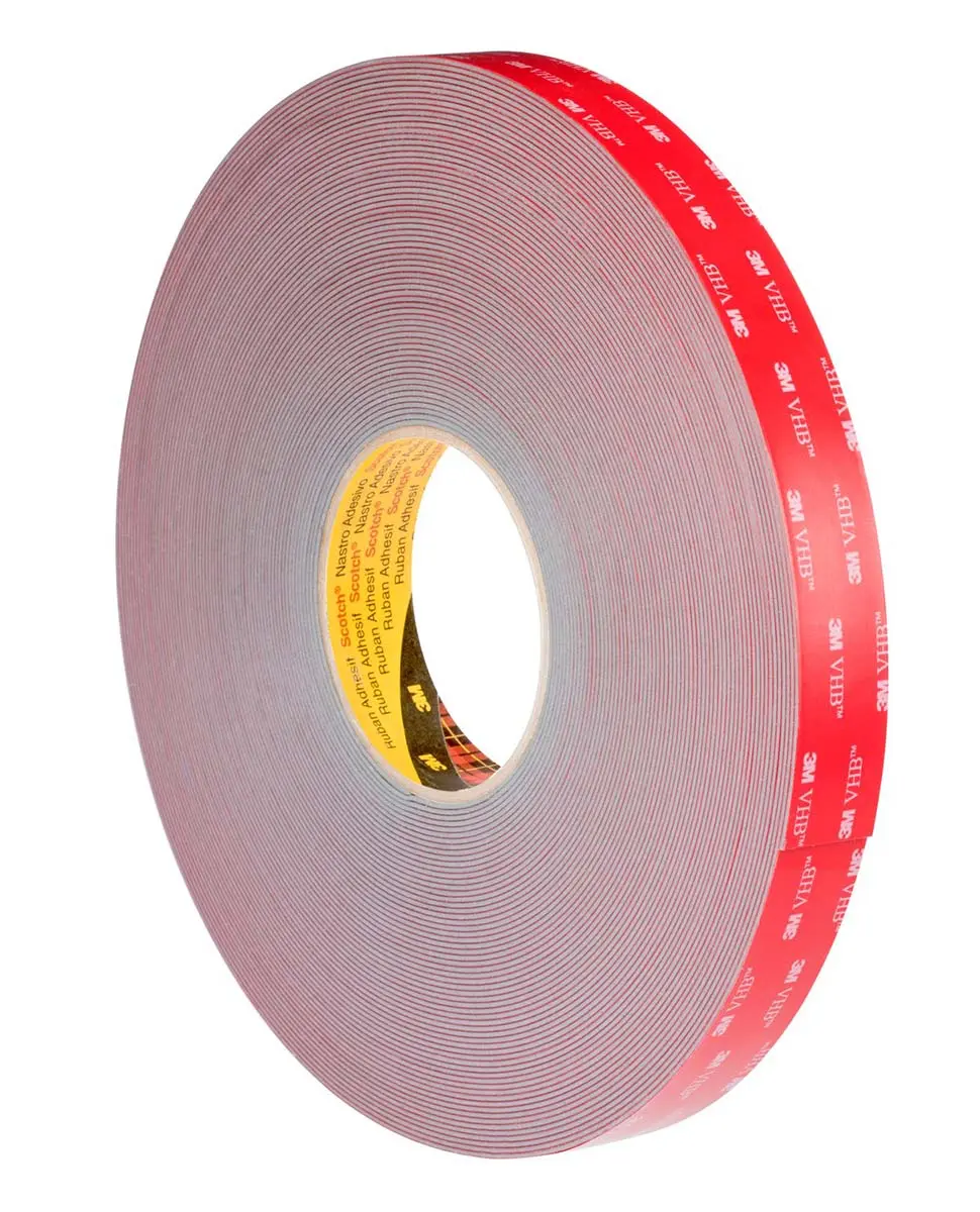 Produktfoto 1 von 3M GPH-060GF VHB Acrylschaum Schaumstoff Klebeband doppelseitig, Grau, Stärke 0.6 mm, 19 mm x 3 m, 25 N/cm