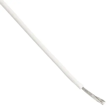 Produktfoto 1 von Alpha Wire Hookup Wire PVC Schaltdraht, 24 AWG 30 m Weiß Ø 1.12 mm 7 Litzen Polyvinylchlorid