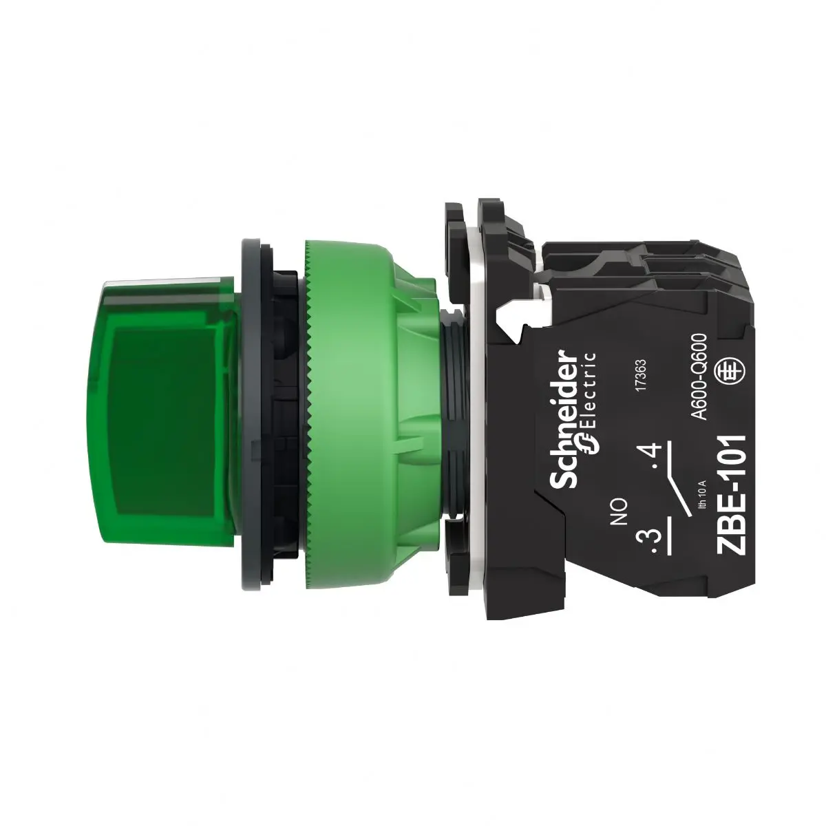 Produktfoto 1 von Schneider Electric XB5 Wahlschalter 3-Stufen 30 mm Beleuchtet IP40, 1-poliger Umschalter Wurfwinkel 45 °