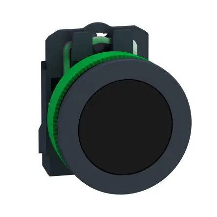 Produktfoto 1 von Schneider Electric XB5 Druckschalter Schwarz Federrückstellung Panel Ø 30 mm, SPST / 10A 600 V dc 240 V ac, IP69