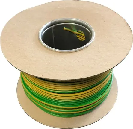Produktfoto 1 von RS PRO H07V-R Schaltdraht 100 m Grün, Gelb Ø 8 mm 7 Litzen Thermoplastisches Polyolefin