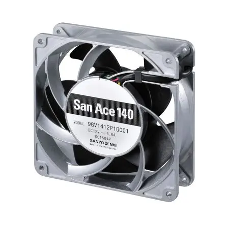 Produktfoto 1 von Sanyo Denki 9GV Axiallüfter, Kugel, 48V dc / 55.2 W 1.15 A, 2300 U/min, 2.66 m³/min 140 mm 140mm 38 mm