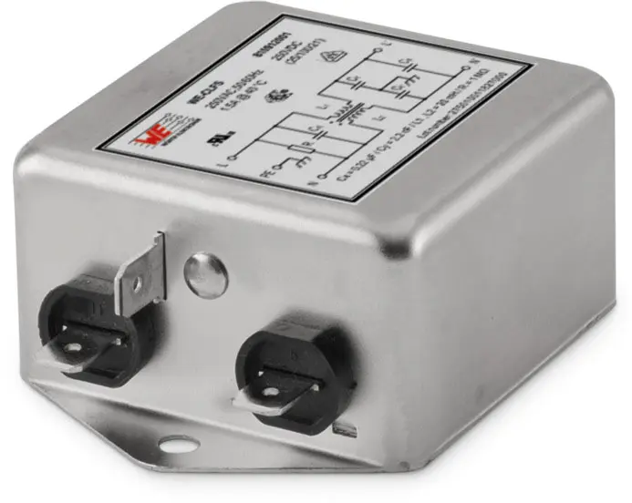 Wurth Elektronik WE-CLFS EMV-Filter, 250V, 3 A, Fahrgestell, Faston, 1-phasig 369 μA / 50/60 Hz