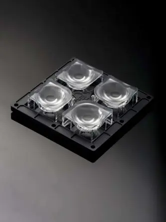 Produktfoto 1 von Ledil HighBay LED Linse 4-LEDs aus Silikon Weitwinkel, Klar 30 ° x 17.5 mm