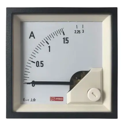 Produktfoto 1 von RS PRO Amperemeter 100 A AC Dreheisen, 68 mm x 68 mm T. 62 mm / 1 %