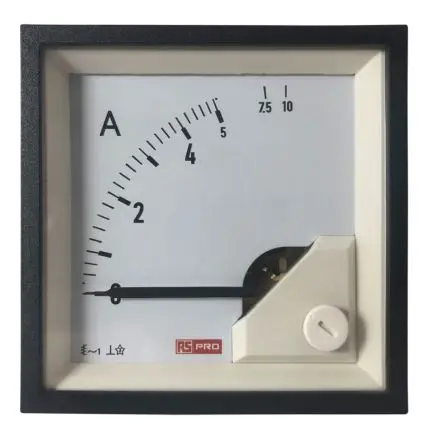 Produktfoto 1 von RS PRO RS PRO Amperemeter 100 A AC Dreheisen, 68 mm x 68 mm T. 54 mm / 1 %