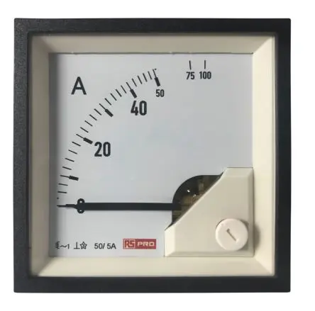 Produktfoto 1 von RS PRO Amperemeter AC Dreheisen, 68 mm x 68 mm / 1 %