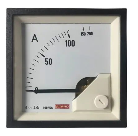 Produktfoto 1 von RS PRO Amperemeter 10 A AC Dreheisen, 68 mm x 68 mm T. 62 mm / 1 %
