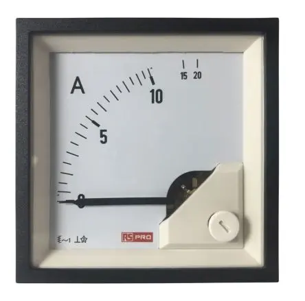 Produktfoto 1 von RS PRO Amperemeter 20 A AC Dreheisen, 68 mm x 68 mm T. 54 mm / 1 %