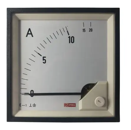 RS PRO Amperemeter 20 A AC Dreheisen, 92 mm x 92 mm T. 54 mm / 1 %