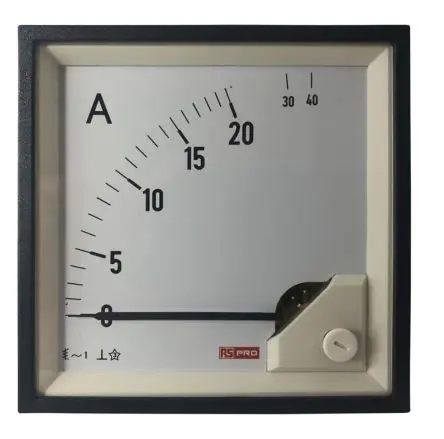 RS PRO RS PRO Amperemeter 100 A AC Dreheisen, 92 mm x 92 mm T. 62 mm / 1 %