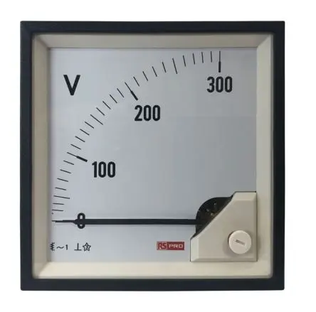 Produktfoto 1 von RS PRO EQ94 Analoges Voltmeter AC, 92 mm, 92 mm, 66 mm