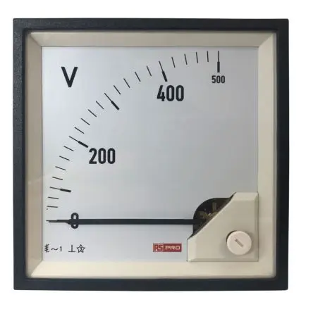 Produktfoto 1 von RS PRO Analoges Voltmeter AC, 92 mm, 92 mm, 66 mm