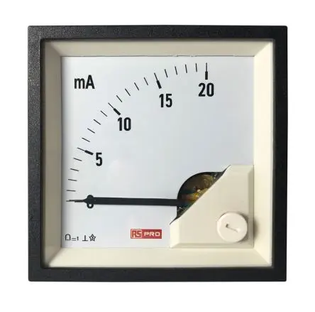 Produktfoto 1 von RS PRO RS PRO Amperemeter 100 A DC Drehspul, 68 mm x 68 mm T. 54 mm / 1 %