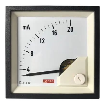 Produktfoto 1 von RS PRO RS PRO Amperemeter 100 A DC Drehspul, 68 mm x 68 mm T. 54 mm / 1 %