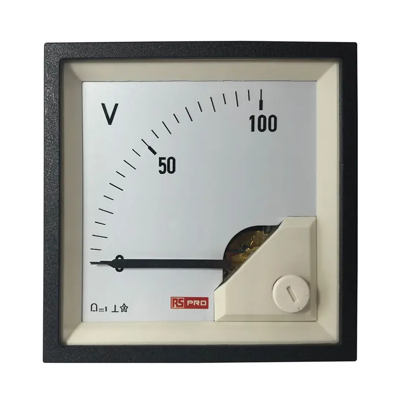 Produktfoto 1 von RS PRO RS PRO Amperemeter DC Drehspul, 68 mm x 68 mm / 1 %