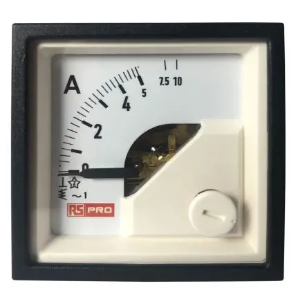 Produktfoto 1 von RS PRO RS PRO Amperemeter 100 A AC Dreheisen, 45 mm x 45 mm T. 54 mm / 1 %