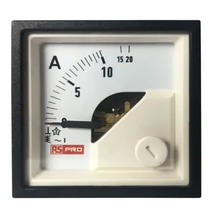 Produktfoto 1 von RS PRO RS PRO Amperemeter AC Dreheisen, 45 mm x 45 mm T. 54 mm / 1 %