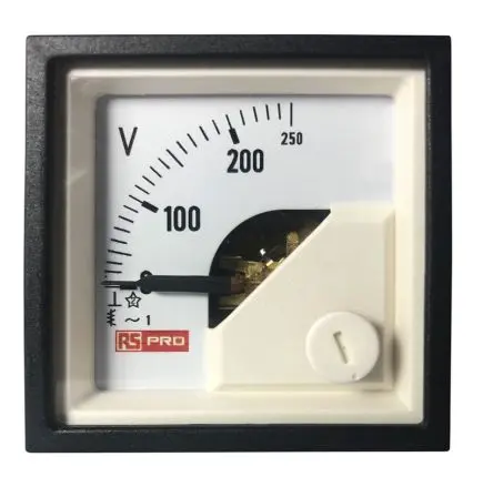 RS PRO EQ44 Analoges Voltmeter AC, 45 mm, 45 mm, 72 mm