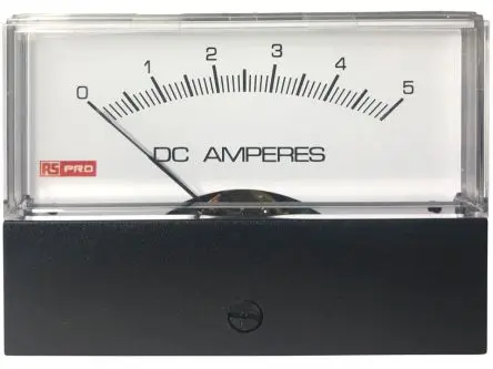 Produktfoto 1 von RS PRO Amperemeter 50 A DC Drehzapfen und Juwelen-Drehspule und Dreheisen mit hohem Drehmoment, 74 mm x 76 mm T. 45.7 mm