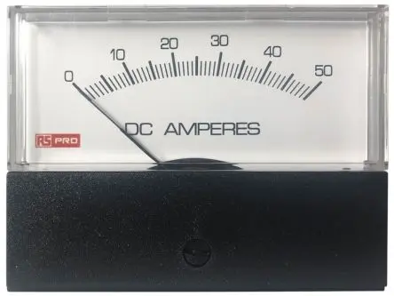 Produktfoto 1 von RS PRO Amperemeter DC Drehzapfen und Juwelen-Drehspule und Dreheisen mit hohem Drehmoment, 74 mm x 76 mm T. 45.7 mm /