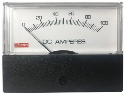 Produktfoto 1 von RS PRO Amperemeter DC Drehspule, 74mm x 76mm T. 45.7mm / ±1,5 %